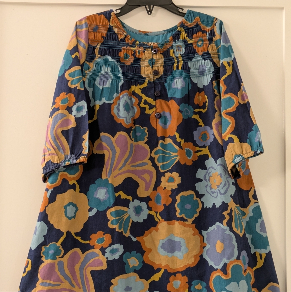 Pink Chicken Abstract Floral Dress